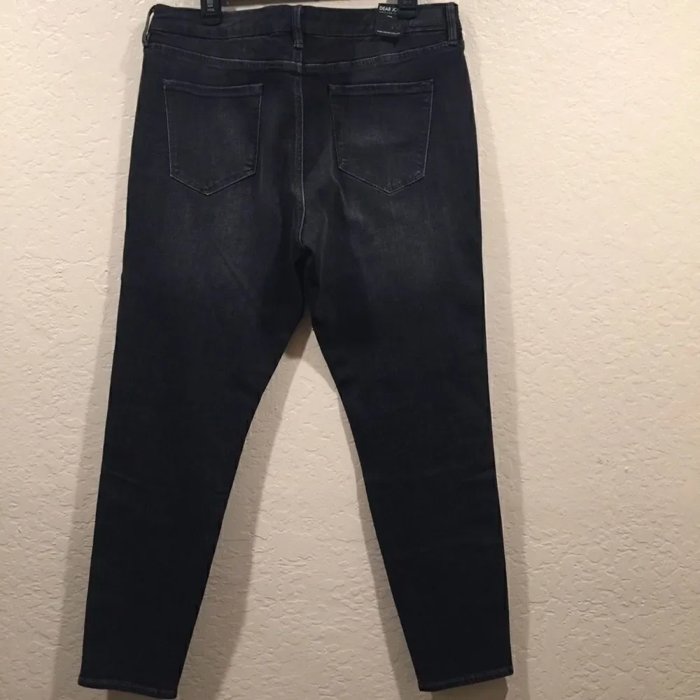 Dear John Joy Rich Comfort Skinny 33 Black Jeans Python Stripe
